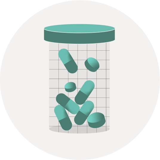 illustration of pill bottle