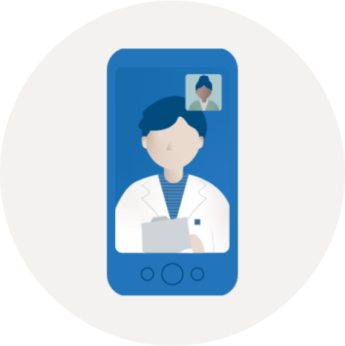 illustration of doctor on a phone